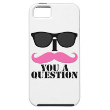 Black Sunglasses Pink I Moustache You a Question