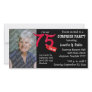Black Surprise 75th Birthday Party Photo Invite Photo Cards