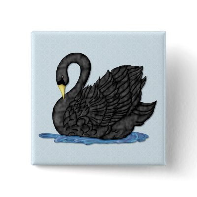 Black Swan Pinback Button by Kat_Kapers