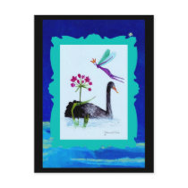 Black swan elve postcards