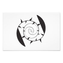 Black swirl photo print