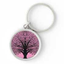 Black Swirl Tree Key Chains