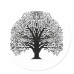 Black Swirl Tree Sticker