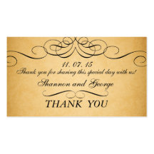 Black Swirls Damask Vintage Wedding Favour Tag Business Card Templates