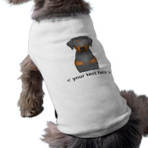 Black & Tan Coonhound Cartoon Personalized Doggie Shirt
