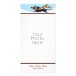 Black Tan Dachshund Cute Winter Photo Card