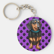 Black & Tan Doxy Key Chain