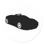 black taxi ferrai round stickers