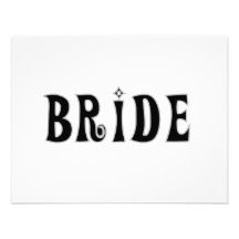 Black Text  Bride Tshirts and Gifts Invites