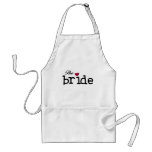 Black Text The Bride Tshirts and Gifts Apron