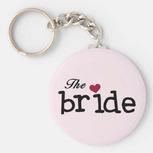Black Text The Bride Tshirts and Gifts Keychains