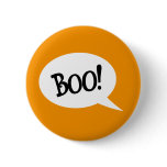 Black text white speech bubble orange background pins