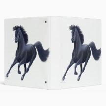 Black Thoroughbred Horse Avery Binder