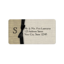 Black Tie and Burlap Labels