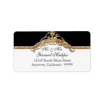 Black Tie Elegance 2 Golden Matching Address Label