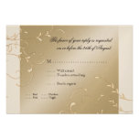 Black Tie Elegance, Champagne Cream RSVP Response Personalized Invitation