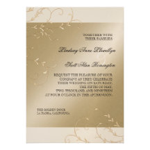 Black Tie Elegance, Champagne Cream Wedding Cards Custom Invites