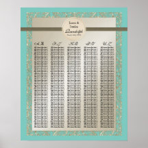 Black Tie Elegance - Reception Table Seating Chart Posters