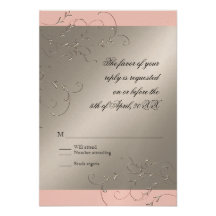 Black Tie Elegance, RSVP Response Card Personalized Invites