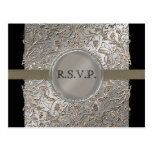 Black Tie Elegance, RSVP Response Card Postcard