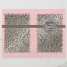 Black Tie Elegance, Silver Wedding Programs Flyers