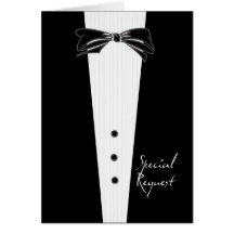 Black Tie Groomsman Cards