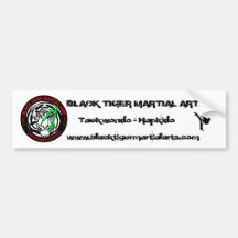 Black Tiger Martial Arts Bumper Sticker
