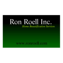 Black to green fade business card