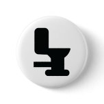 black toilet icon button