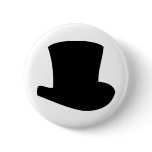 black top hat circus magician pinback buttons
