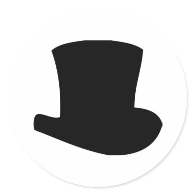black top hat circus magician sticker by Tomaniac