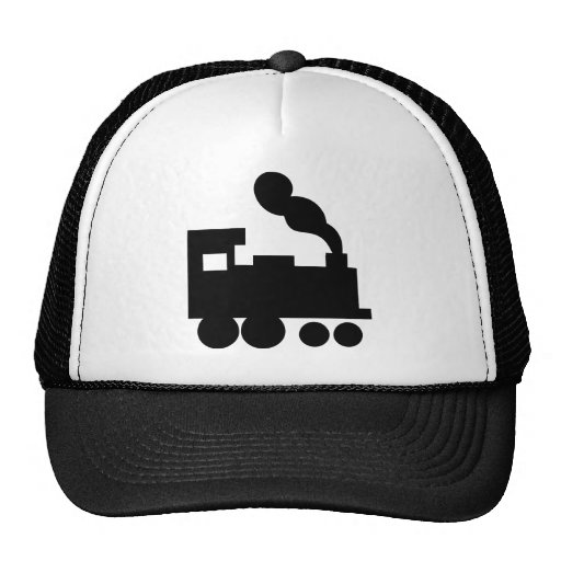 black train railway icon mesh hats