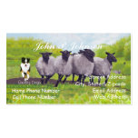 Black Tri Aussie Stockdog Business Card Template