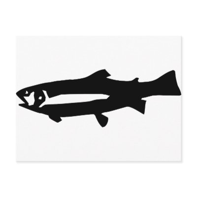 black trout fish post cards by Tomaniac