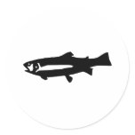 black trout fish sticker