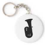 black tuba icon keychain