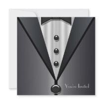 Black Tuxedo Formal Event Black Invitations