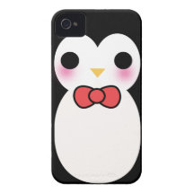 Black Tuxedo Penguin iPhone 4 Case-Mate Case