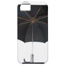 Black Umbrella Isolated Over White Background iPhone 5 Cases
