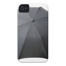 Black Umbrella Isolated Over White Background iPhone 4 Case-Mate Case