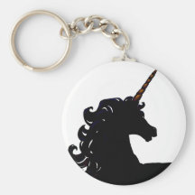 Black Unicorn Silhouette Key Chain