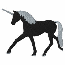 Black Unicorn with Purple Fantasy Design
