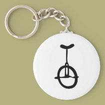 black unicycle icon keychains