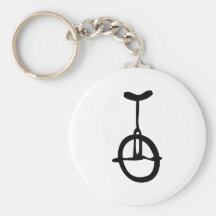 black unicycle icon keychains