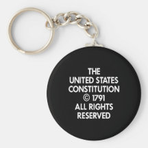 Black Us Constitution Reserved Keychains