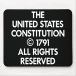 Black Us Constitution Reserved Mouse Mats