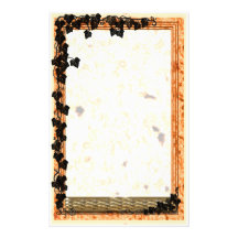 black vine cluster custom stationery