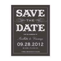 BLACK VINTAGE | SAVE THE DATE ANNOUNCEMENT POSTCARDS