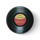 Black Vinyl Music Red and Yellow Record Label buttons