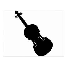 black violin icon postcard